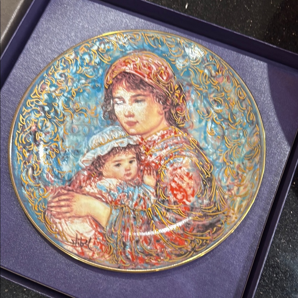 Blue and Red Art Nouveau Wall Decor